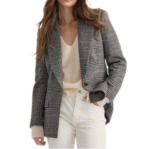 Clud Monaco Wool Houndstooth Lined Preppy Blazer NWOT